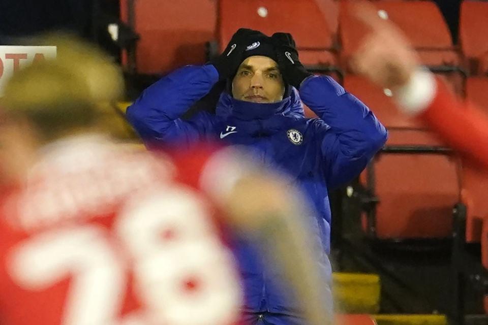 Chelsea manager Thomas Tuchel looks on (POOL/AFP via Getty Images)