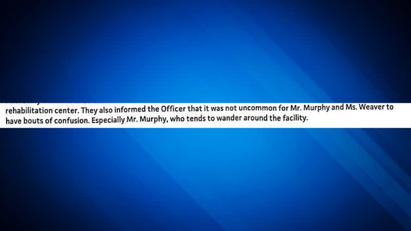  The January 10 Boston Police report says Murphy and a witness had “bouts of confusion.”