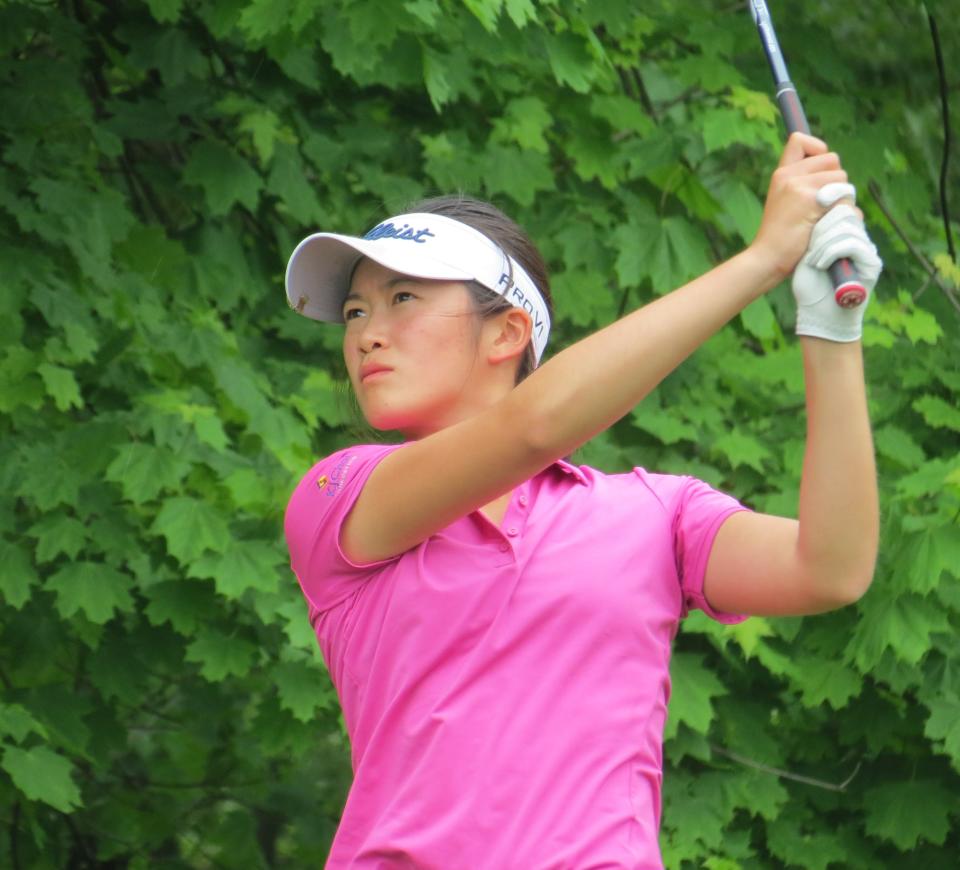 Millburn sophomore Ysabel Liu won the individual title at the NJSIAA Girls Golf Championship at Raritan Valley CC in Bridgewater on Tuesday, May 14, 2024.