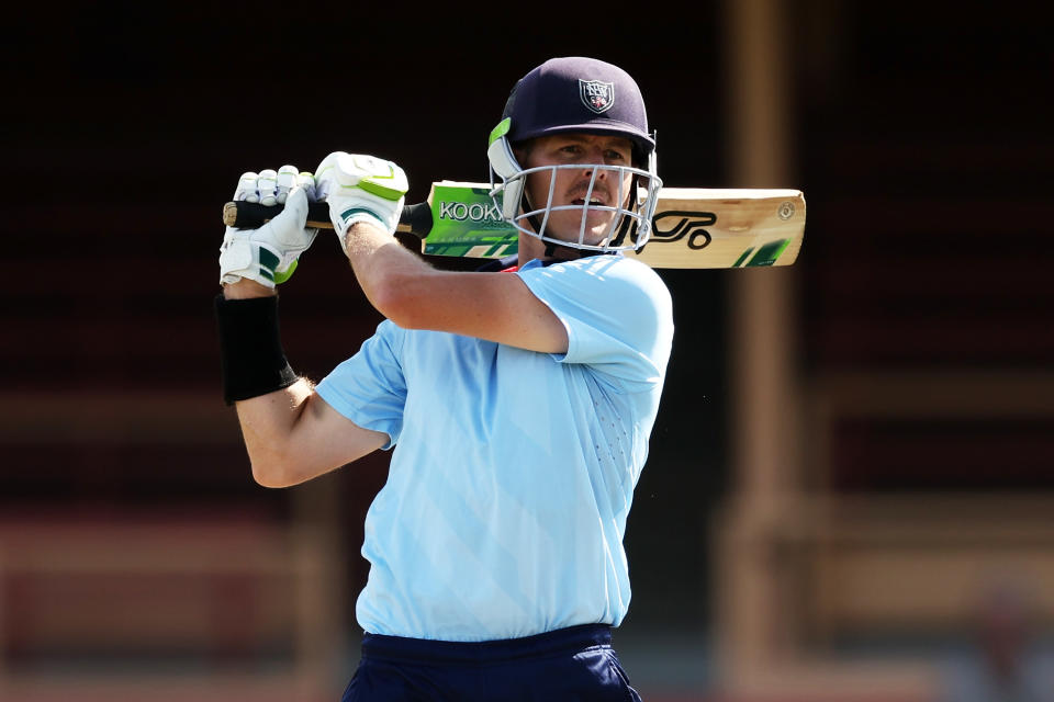 Daniel Hughes (pictured) hits a shot during the Marsh One Day Cup.