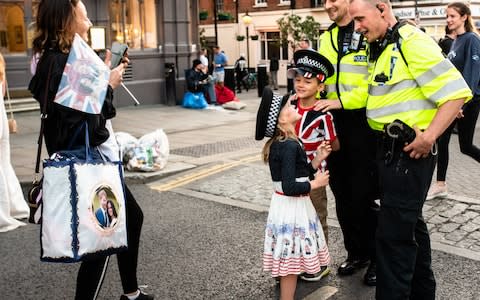 Royal fans enjoy the post wedding celebrations and atmosphere in Windsor - Credit: John Nguyen