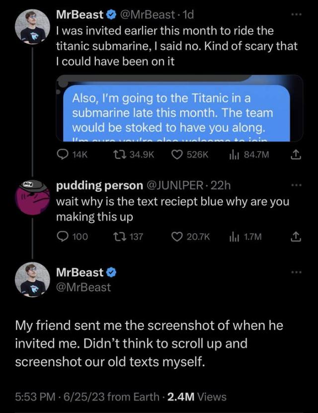 Mr. Beast Declined Invitation On OceanGate Titan Sub - Men's Journal