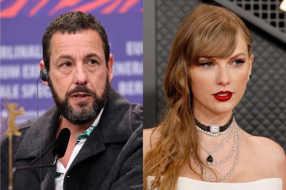 Adam Sandler and Taylor Swift (Getty)