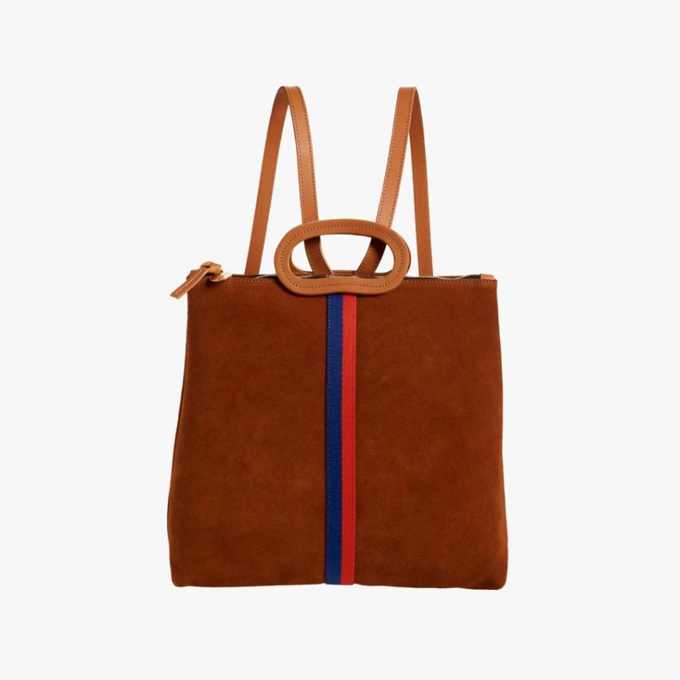 Clare V Marcelle suede tote backpack