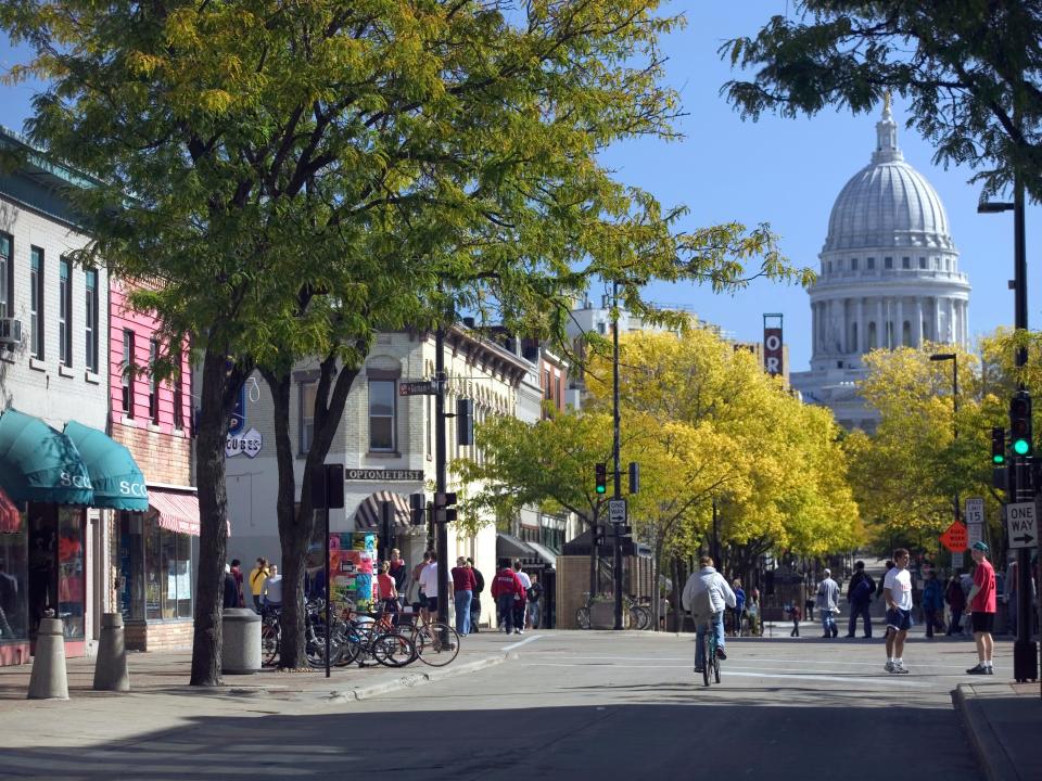 Pedestrians in Madison, WI