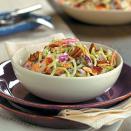 <p>What's not to like in a slaw that is the perfect combination of sweet and salty, crisp and creamy? Instead of cabbage, we've used broccoli slaw, which is shredded broccoli stalks. </p><p><a href="https://www.myrecipes.com/recipe/broccoli-slaw-salad" rel="nofollow noopener" target="_blank" data-ylk="slk:Broccoli Slaw Salad Recipe;elm:context_link;itc:0;sec:content-canvas" class="link ">Broccoli Slaw Salad Recipe</a></p>