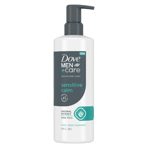 Dove Men+Care Advanced Care face moisturizer against white background