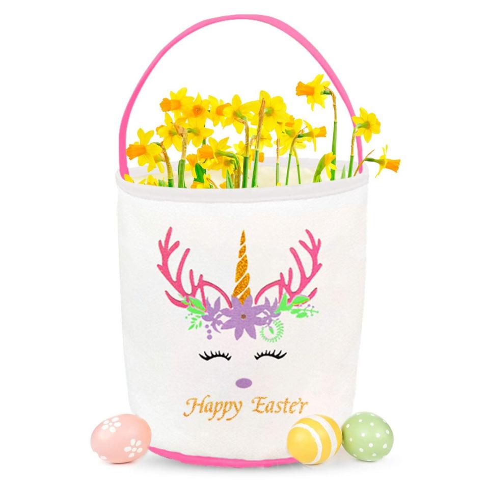 23) Unicorn Easter Baskets for Kids Egg Hunt