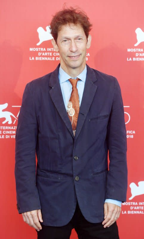 Tim Blake Nelson attends a photo call for "The Ballad Of Buster Scruggs" at the 75th Venice Film Festival on August 31, 2018. The actor turns 60 on May 11. File Photo by Rune Hellestad/UPI