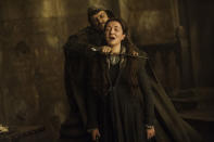 Tim Plester, Michelle Fairley in the "Game of Thrones" episode, "The Rains of Castamere."