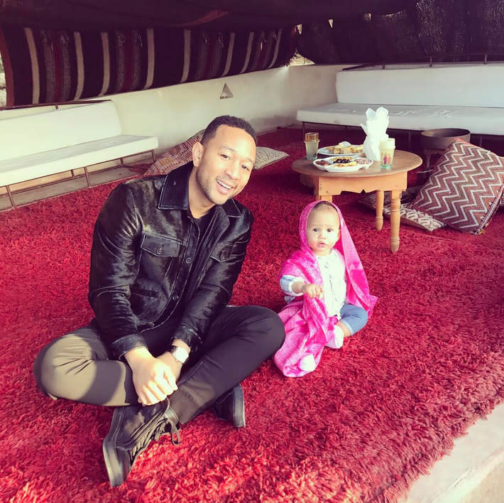 John Legend and Luna Stephens in Morocco