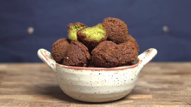 Egyptian-style falafel in bowl