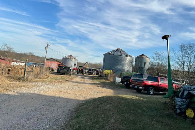 <p>Ethridge Fire Department/Facebook</p> A broad shot of the grain bin involved in the incident