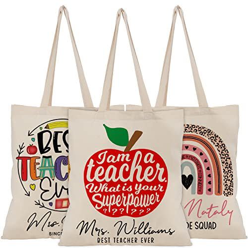 Personalized Teacher Tote Bag