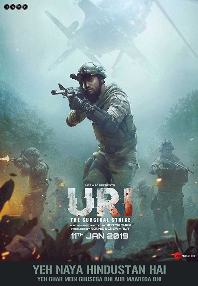 Starring Vicky Kaushal in the lead role, 'Uri - The Surgical Strike' is the story of Major Vihaan Singh Shergill of the Indian Army, who leads a covert operation against a group of militants who attacked a base in Uri, Kashmir, in 2016 and killed many soldiers.