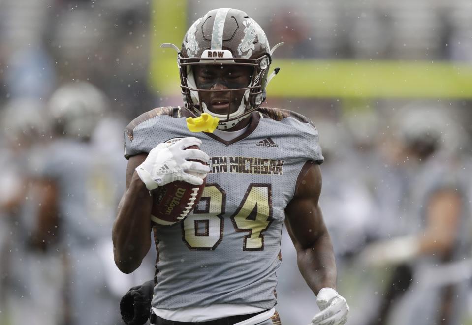 Western Michigan’s Corey Davis is our top-ranked receiver in the 2017 NFL draft. (AP)