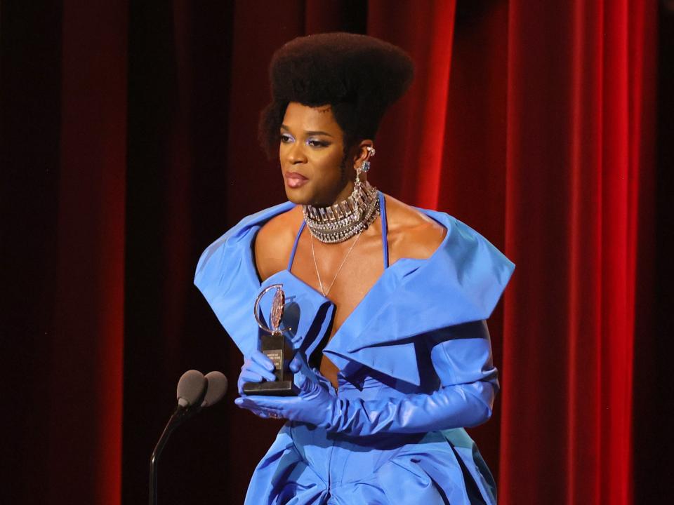 J Harrison Ghee accepts the award for Best Leading Actor in a Musical (Getty Images for Tony Awards Pro)