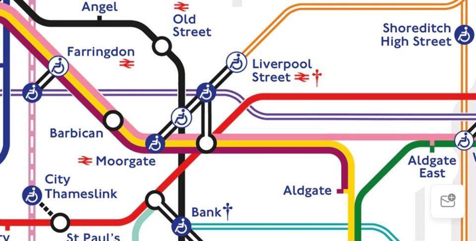 One Elizabeth line in and out of Liverpool Street - it branches at Whitechapel (TfL)