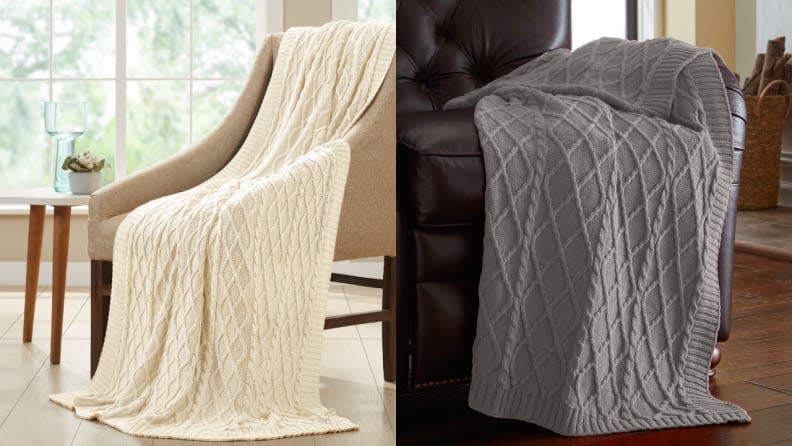Make your sofa more welcoming with this pretty blanket.
