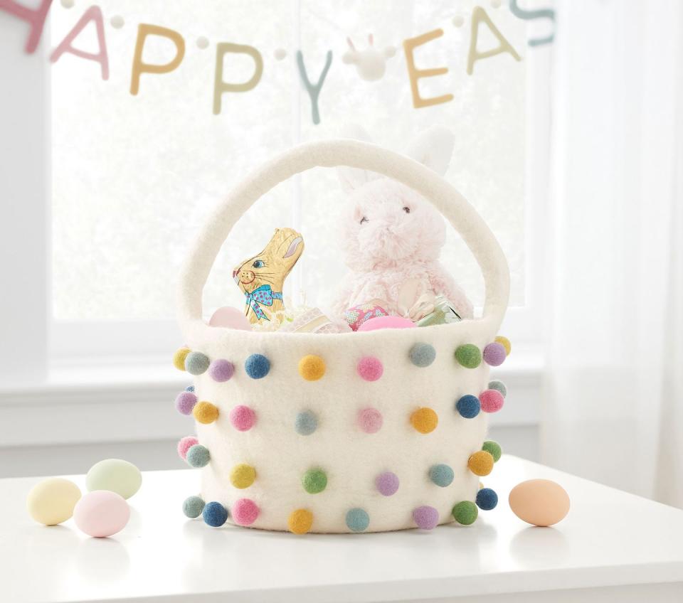 Felt Pompom Easter Treat Bucket