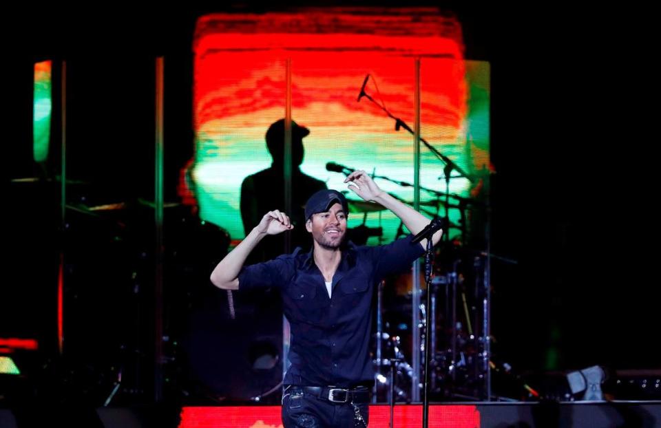 Enrique Iglesias in concert.