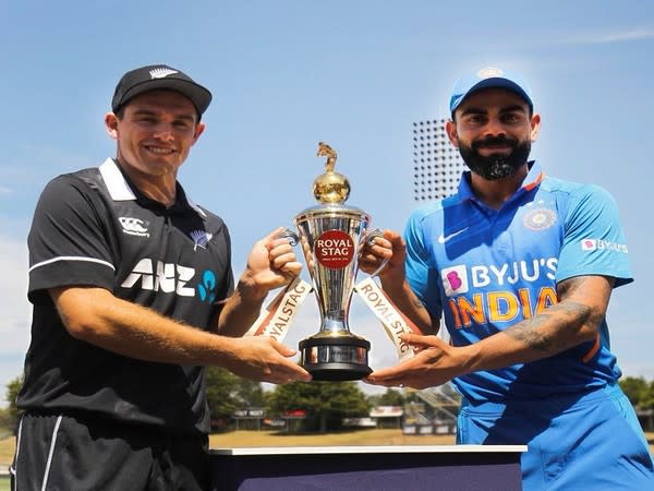 Tom Latham and Virat Kohli  (Photo/ BCCI Twitter)