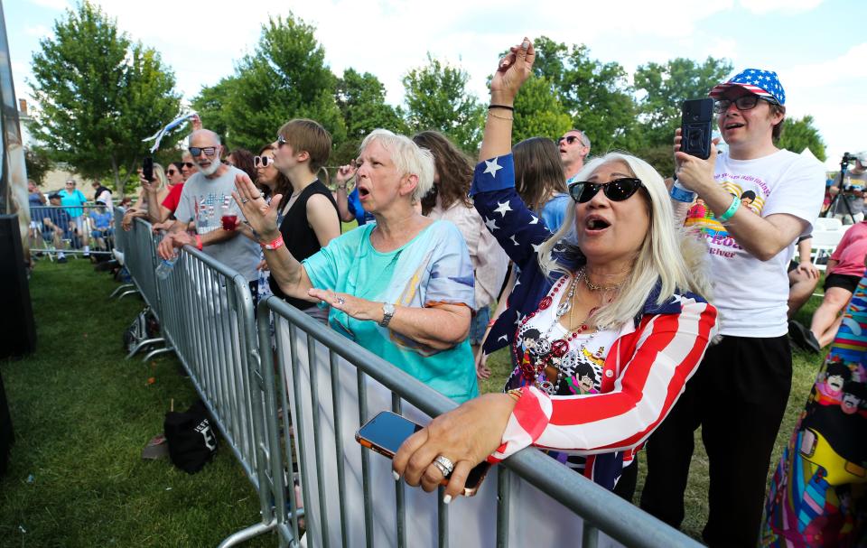 Beatles music fans sang along with Jay and the South Americans as they performed on the last day of Abbey Road on the River in Jeffersonville, In., on Memorial Day on May 30, 2022.  