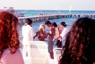 <p>Pamela Anderson and Tommy Lee getting married on the beach in Cancun in 1995.</p>