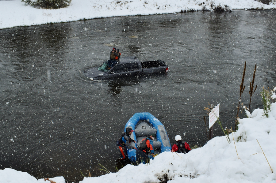 CPW helps rescue two men from truck in Arkansas River