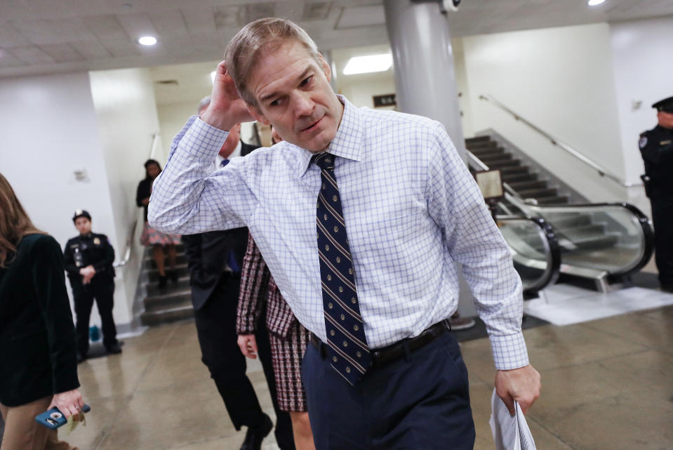 Ohio congressman Jim Jordan has been accused of covering up sexual abuse in Ohio State's athletics department. (Photo by Mario Tama/Getty Images)