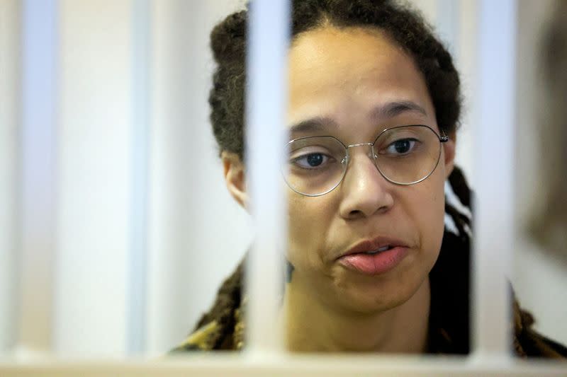 FILE PHOTO: U.S. basketball player Brittney Griner's trial in Khimki