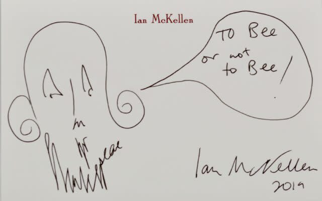 A work signed by Sir Ian McKellen