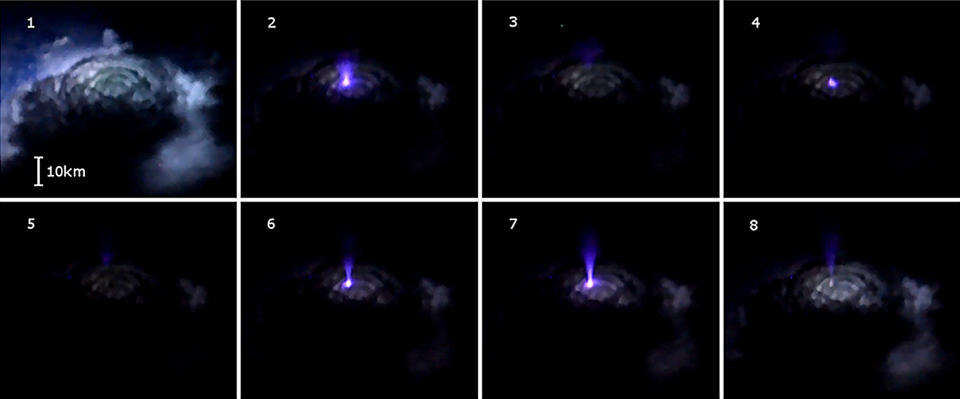 blue jet lightning storm diagram geophysical research letters esa nasa