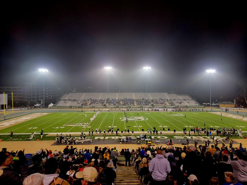 Sacramento State playing at Hornet Stadium in Sacramento against South Dakota State.