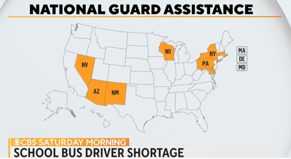 Schools in at least nine states have requested assistance from the National Guard.   / Credit: CBS News