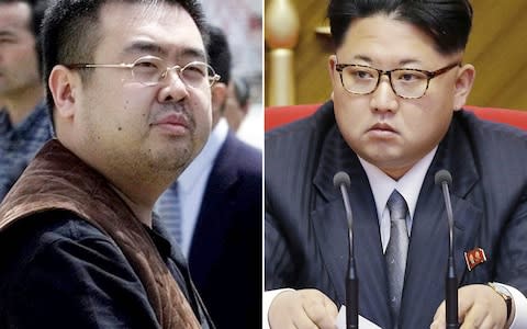 Kim Jong-nam and Kim Jong-un remained estranged as adults - Credit: Shizuo Kambayashi/AP