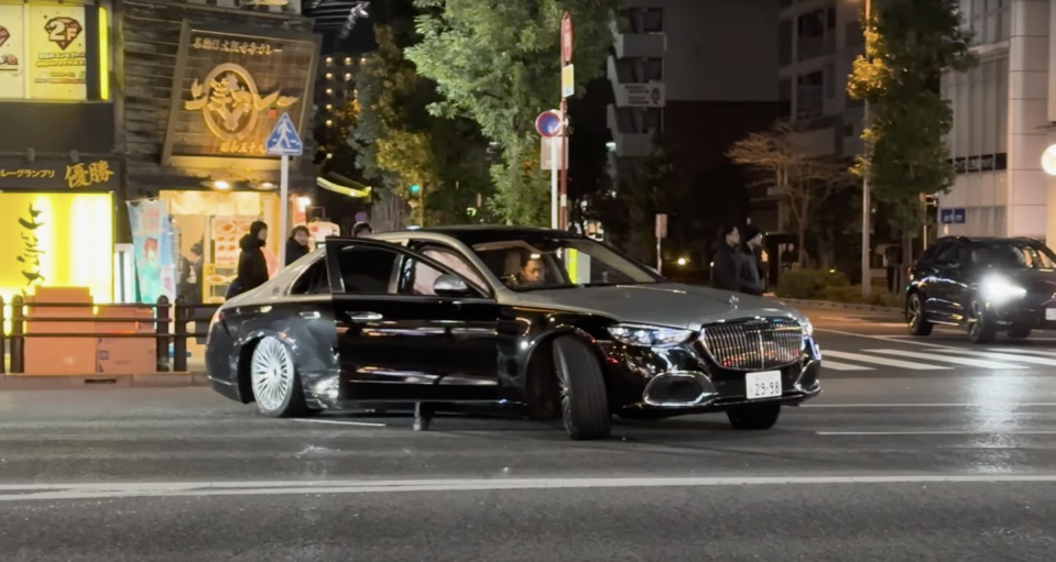 crashed maybach in tokyo japan