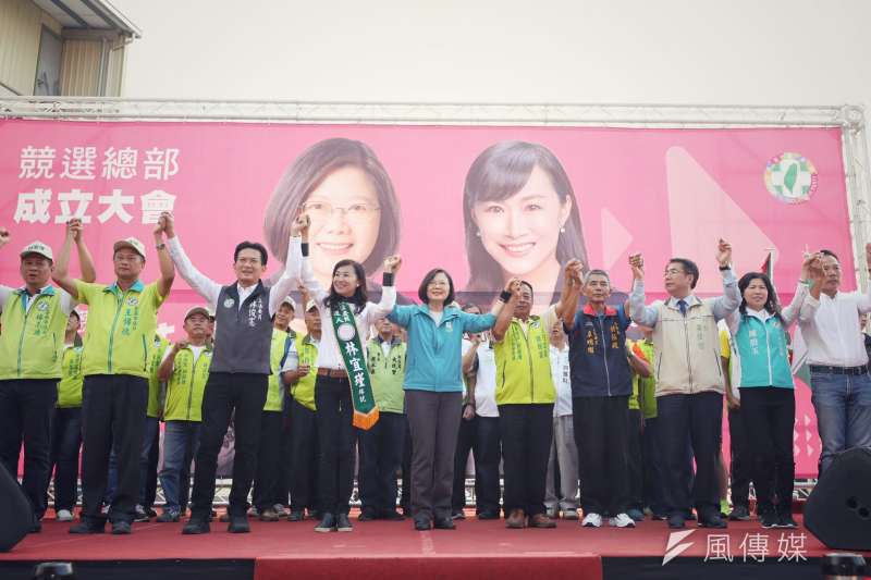 20191102-總統蔡英文2日下午前往台南，出席民進黨立委參選人林宜瑾競選總部成立大會。（蔡英文競選辦公室提供）