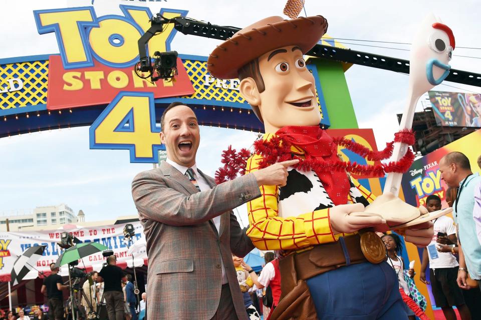 Tony Hale, another new <em>Toy Story 4</em> cast member, pointed out his animated likeness: Forky!