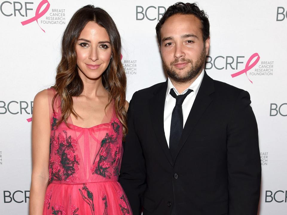 Arielle Charnas and Brandon Charnas attend the Hot Pink Party hosted by the Breast Cancer Research Foundation at Park Avenue Armory on May 15, 2019 in New York City.