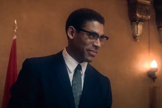 <p>National Geographic</p> 'Genius: MLK/X' star Aaron Pierre portraying Malcolm X.