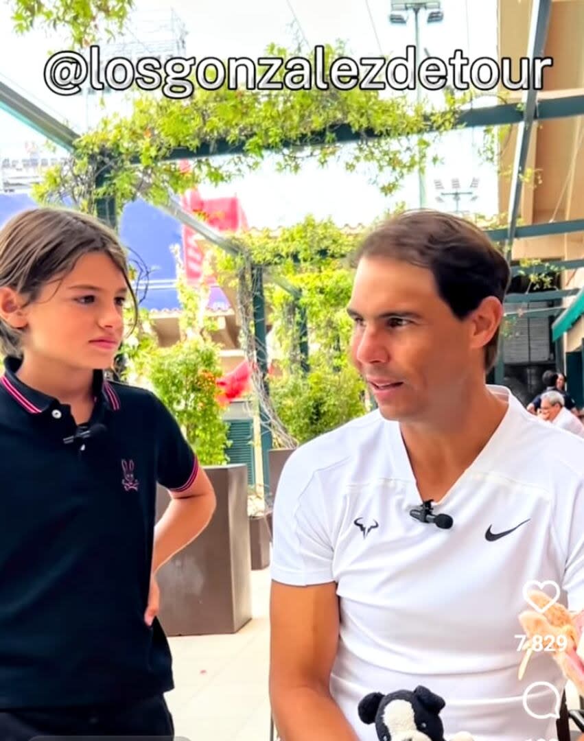 Matías González, el otro entrevistador, con Rafa Nadal