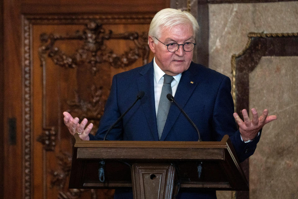 Bundespräsident Frank-Walter Steinmeier bei einer Rede in Mexico City. (Bild: Reuters)