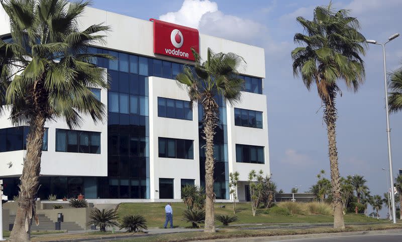 FILE PHOTO: The building of Vodafone Egypt Telecommunications Co is seen at the Smart Village in the outskirts of Cairo