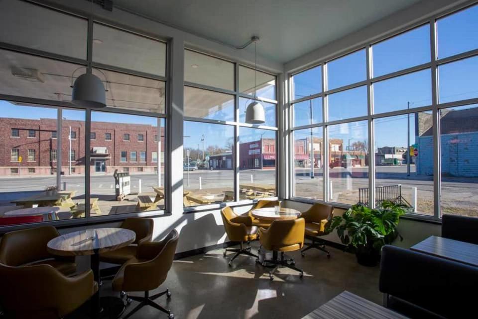 The inside of Ladybird Brewing has seating inside for 32, with room for another 60 out front.