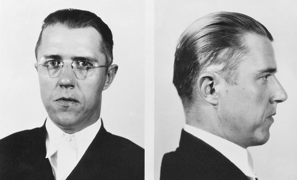 Depression-era bandit commander Alvin Karpis: the FBI’s Public Enemy Number One during the 1930s. Karpis wrote that Manson tried to convert him to Scientology in prison. Karpis is also believed to the only man ever personally arrested by J. Edgar Hoover.