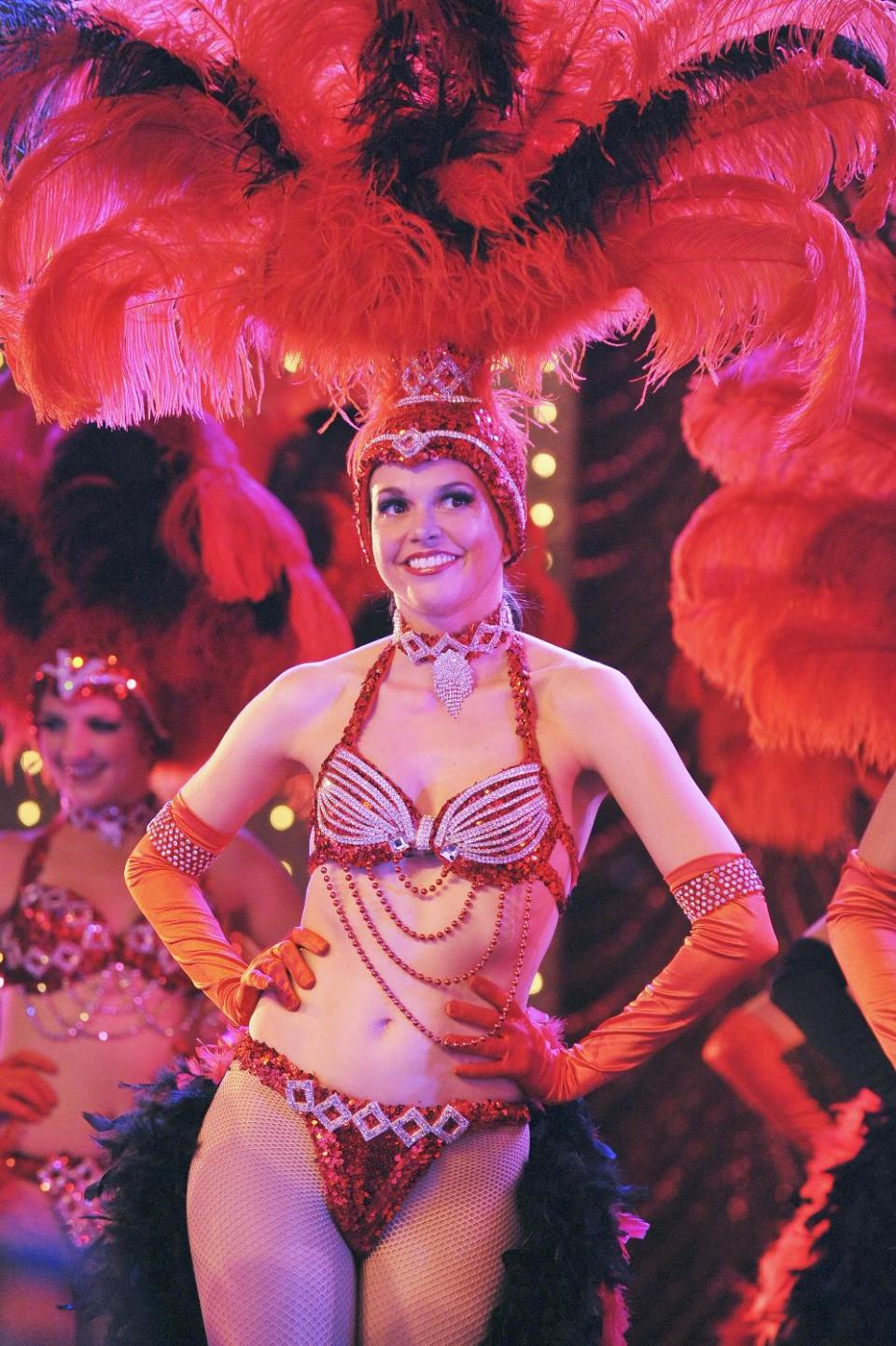 This undated photo released by ABC Family shows Tony Award-winning actress Sutton Foster, who stars as a former ballerina turned Vegas showgirl who is looking to make a fresh start in the ABC Family's original drama "Bunheads." The series premieres Monday, June 11 at 9 p.m. EDT on ABC Family. (AP Photo/ABC Family, Adam Taylor)