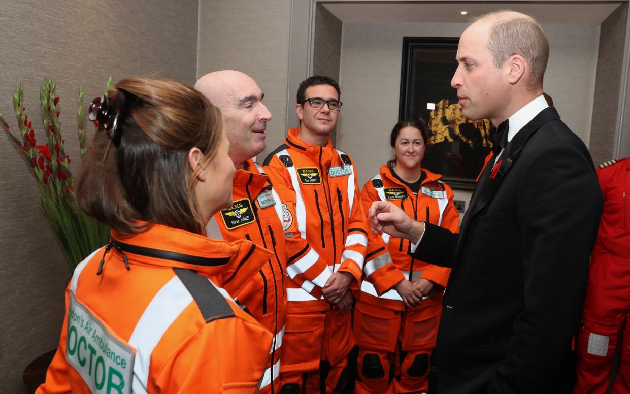 Prince William is due to attend the London Air Ambulance annual fundraising Gala