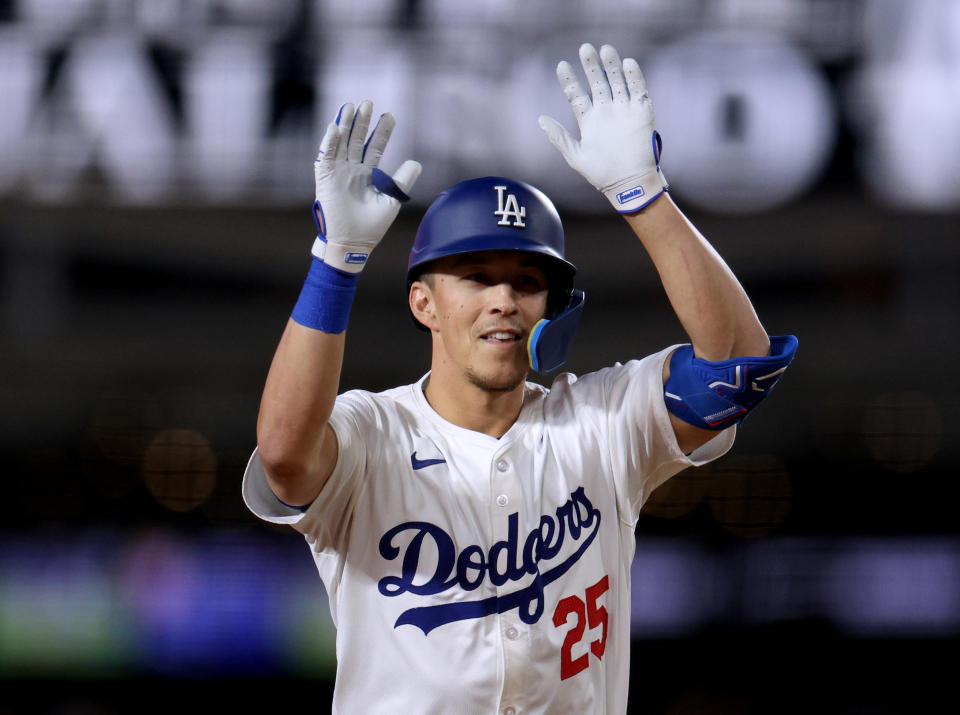 Tommy Edman #25 of the Los Angeles Dodgers 