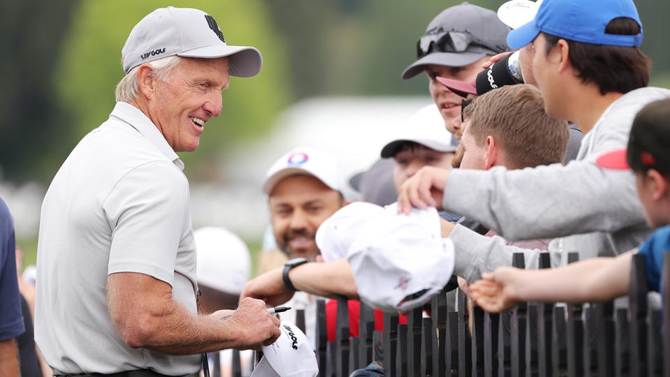 Greg Norman's spearheading of the LIV Golf series has resulted in a number of top PGA players joining the newly founded series. (Photo by Jamie Squire/LIV Golf via Getty Images)